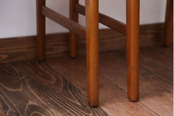 ヴィンテージ家具　北欧ビンテージ　チーク材のシンプルでおしゃれなダイニングチェア2脚セット