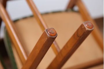 ヴィンテージ家具　北欧ビンテージ　チーク材のシンプルでおしゃれなダイニングチェア2脚セット