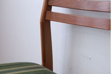 ヴィンテージ家具　北欧ビンテージ　チーク材のシンプルでおしゃれなダイニングチェア(1)
