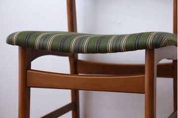 ヴィンテージ家具　北欧ビンテージ　チーク材のシンプルでおしゃれなダイニングチェア(2)