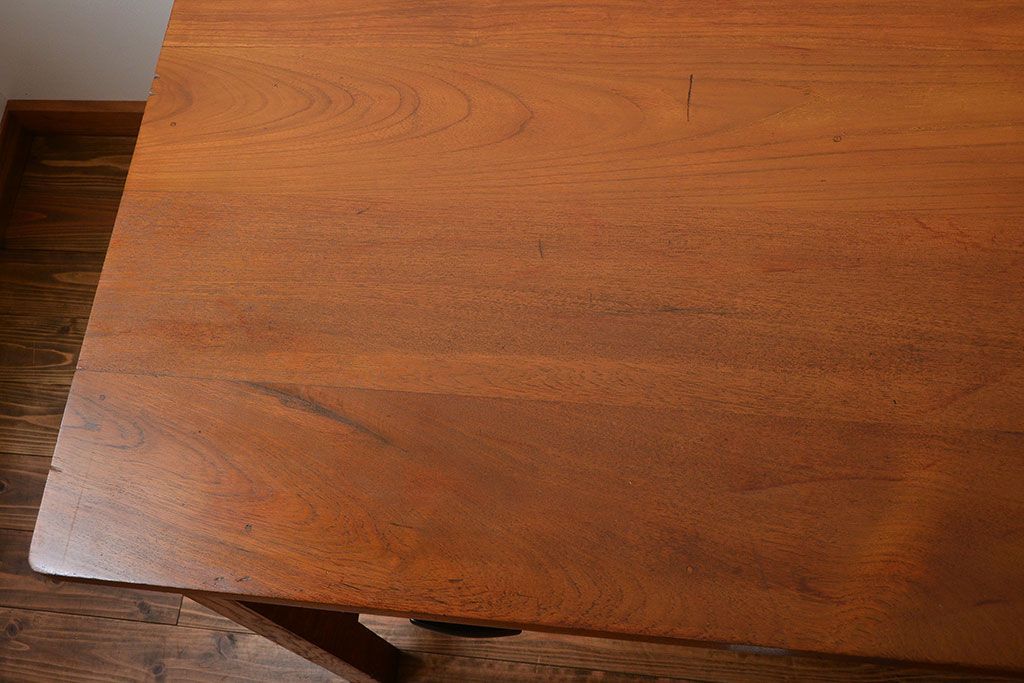 アンティーク家具　引き出し3杯付き!大きな作業台(ダイニングテーブル)