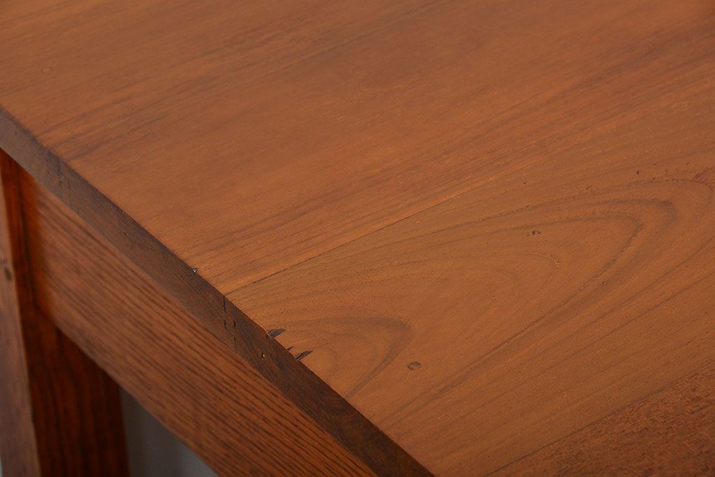 アンティーク家具　引き出し3杯付き!大きな作業台(ダイニングテーブル)