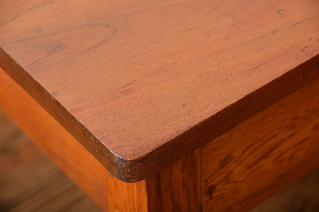 アンティーク家具　引き出し3杯付き!大きな作業台(ダイニングテーブル)