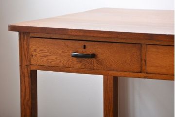 アンティーク家具　引き出し3杯付き!大きな作業台(ダイニングテーブル)