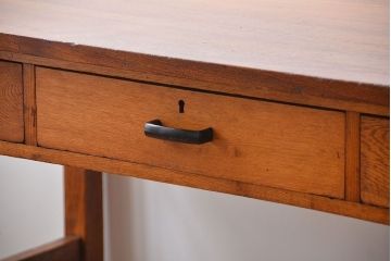 アンティーク家具　引き出し3杯付き!大きな作業台(ダイニングテーブル)