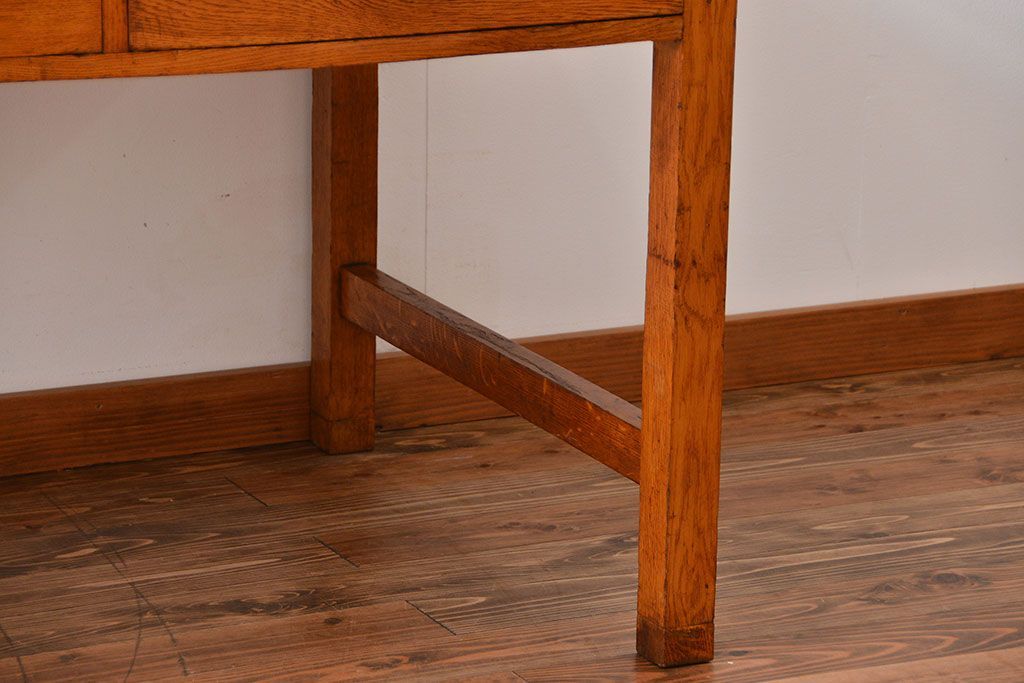 アンティーク家具　引き出し3杯付き!大きな作業台(ダイニングテーブル)