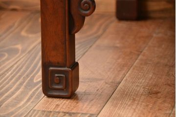 アンティーク家具　時代唐物　龍の装飾が美しい重厚な紫檀材座卓