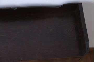 アンティーク家具　アンティーク　古い木製のモールガラス入り本箱