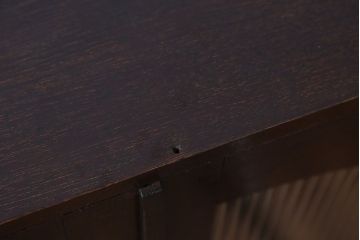 アンティーク家具　アンティーク　古い木製のモールガラス入り本箱