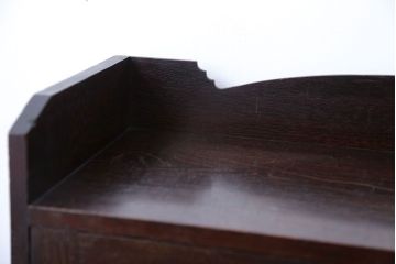 アンティーク家具　アンティーク　古い木製のモールガラス入り本箱