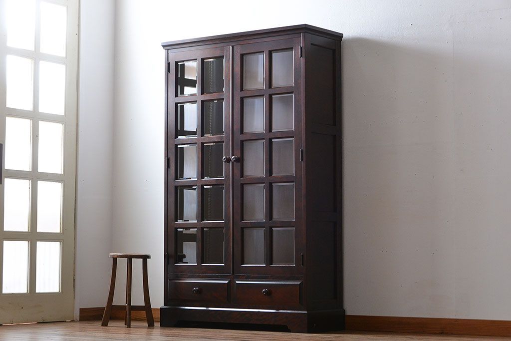 中古　北海道民芸家具　シックな本箱(定価約30万円)