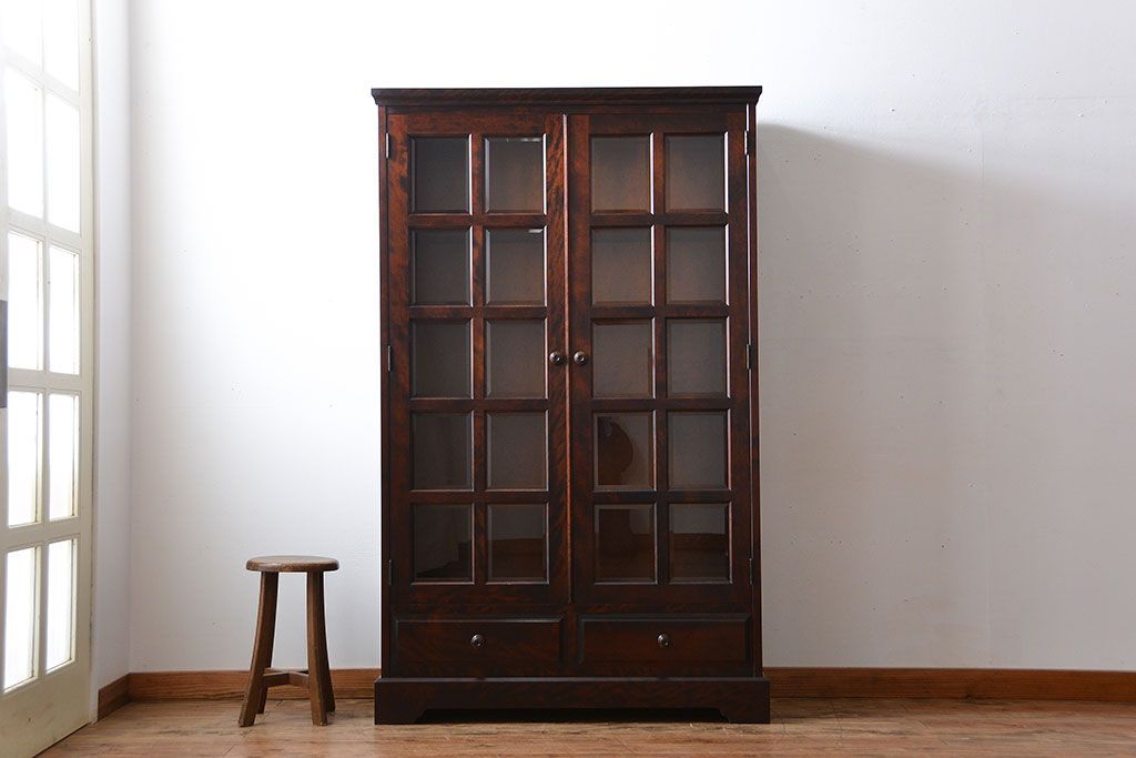 中古　北海道民芸家具　シックな本箱(定価約30万円)