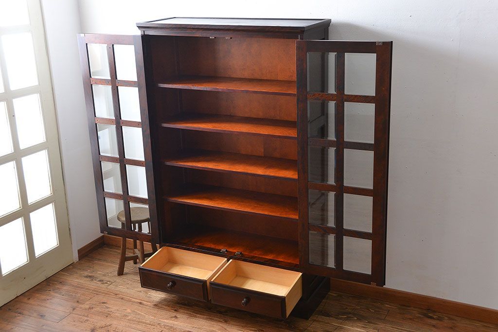 中古　北海道民芸家具　シックな本箱(定価約30万円)