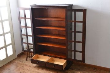 中古　北海道民芸家具　シックな本箱(定価約30万円)