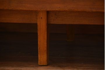 レトロ家具　昭和レトロ　古いナラ材!和製アンティークの3人掛けソファ