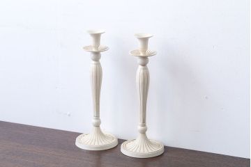 アンティーク雑貨　アンティーク調　イギリス輸入品　背の高いおしゃれなキャンドルスタンドペアセット