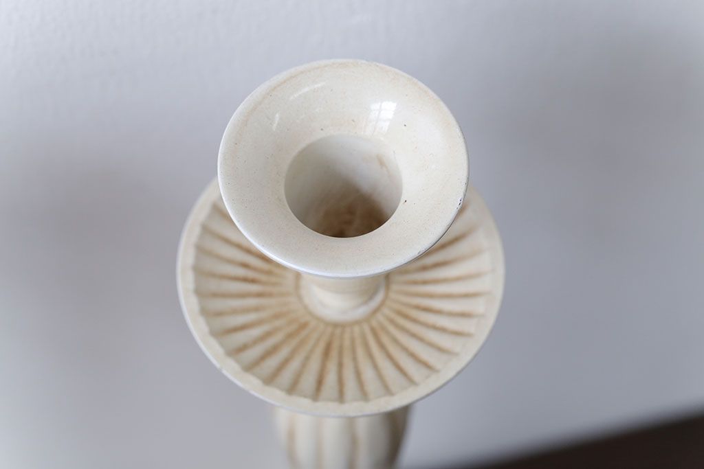 アンティーク雑貨　アンティーク調　イギリス輸入品　背の高いおしゃれなキャンドルスタンドペアセット