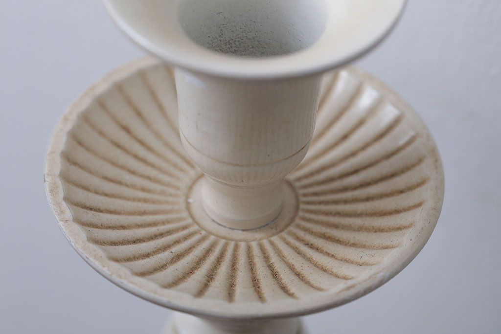 アンティーク雑貨　アンティーク調　イギリス輸入品　背の高いおしゃれなキャンドルスタンドペアセット