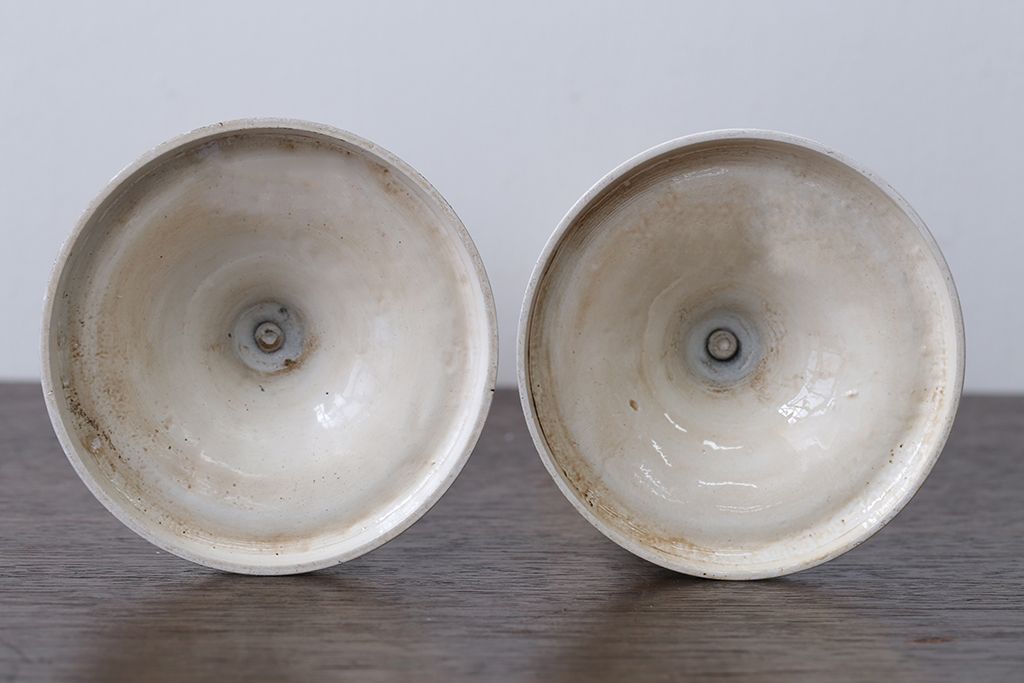 アンティーク雑貨　アンティーク調　イギリス輸入品　背の高いおしゃれなキャンドルスタンドペアセット