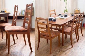 ヴィンテージ家具　北欧ビンテージ　G-PLAN(ジープラン)　おしゃれなラダーバックチェア(ダイニングチェア)2脚セット