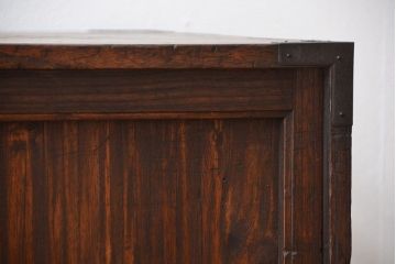 アンティーク家具　アンティーク　桐材!金具が立派な時代箪笥ローボード(1、桐箪笥、桐たんす)