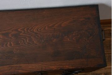 アンティーク家具　アンティーク　桐材!金具が立派な時代箪笥ローボード(3、桐箪笥、桐たんす)