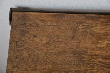 レトロ家具　昭和レトロ　古材と古いアイアンのアンティークキャスターワゴン