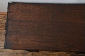 アンティーク家具　和製アンティーク　シンプルな丸金具の時代箪笥ローボード(2)