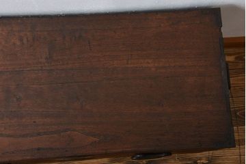 アンティーク家具　和製アンティーク　シンプルな丸金具の時代箪笥ローボード(2)