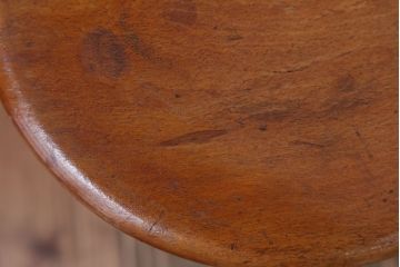 レトロ家具　昭和レトロ　飴色のかわいいアンティーク丸スツール