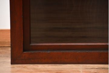 アンティーク家具　和製アンティーク　古い木製の引き戸付き大型重ね収納棚