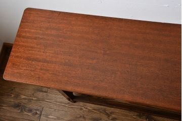 アンティーク家具　アンティーク　古い木製の薄型テーブル(カウンターテーブル・作業台)