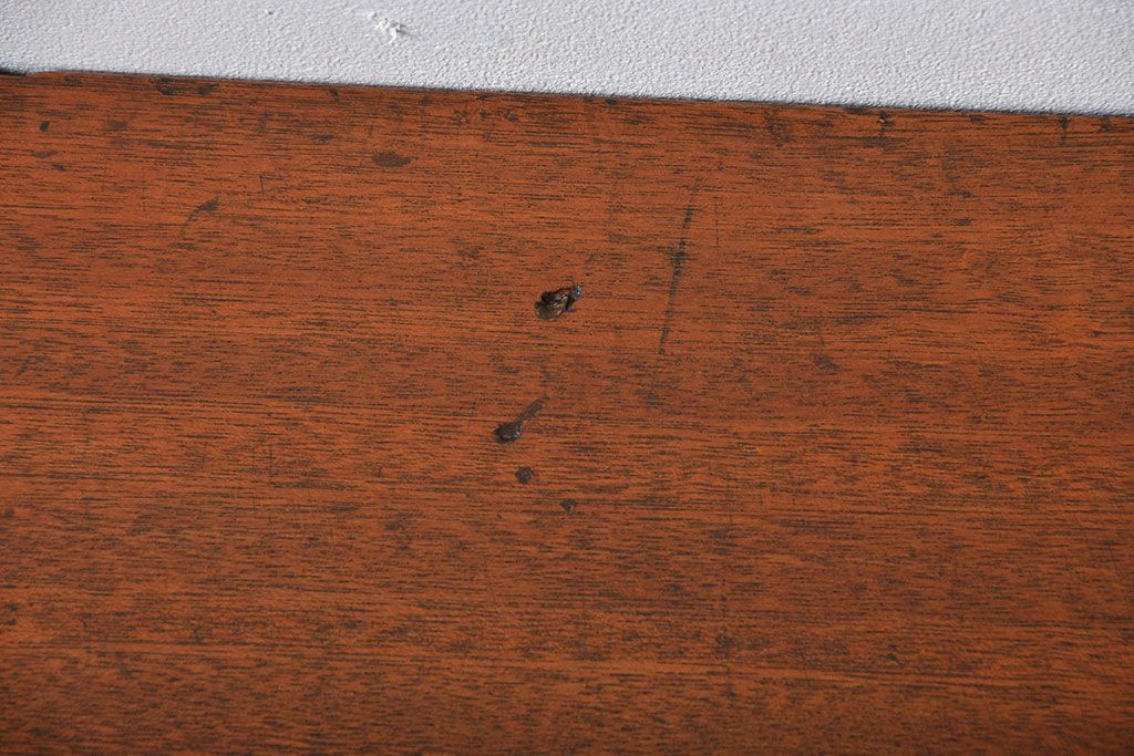 アンティーク家具　アンティーク　古い木製の薄型テーブル(カウンターテーブル・作業台)