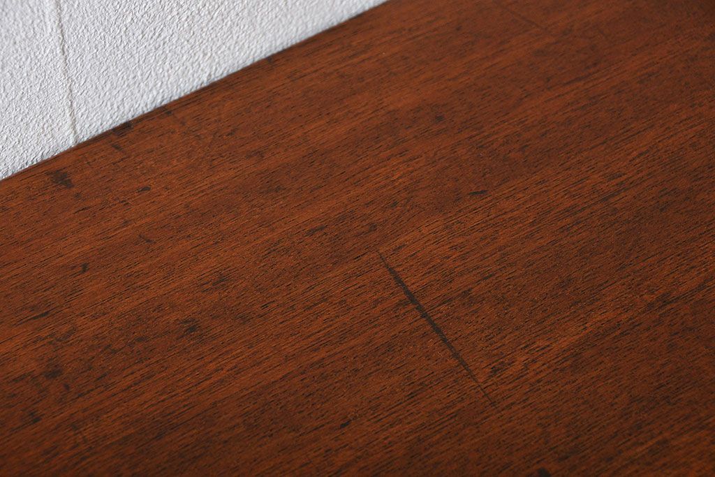 アンティーク家具　アンティーク　古い木製の薄型テーブル(カウンターテーブル・作業台)