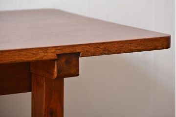 アンティーク家具　アンティーク　古い木製の薄型テーブル(カウンターテーブル・作業台)