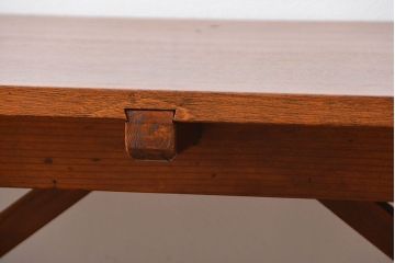 アンティーク家具　アンティーク　古い木製の薄型テーブル(カウンターテーブル・作業台)