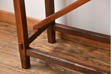 アンティーク家具　アンティーク　古い木製の薄型テーブル(カウンターテーブル・作業台)