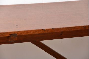 アンティーク家具　アンティーク　古い木製の薄型テーブル(カウンターテーブル・作業台)