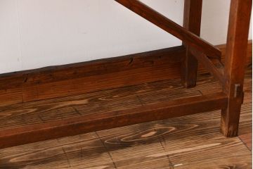 アンティーク家具　アンティーク　古い木製の薄型テーブル(カウンターテーブル・作業台)