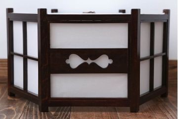 中古　松本民芸家具　B型六角アンドン天井照明