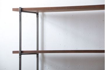 ラフジュオリジナル アイアンの薄型飾り棚【中】(陳列棚、アイアンラック)