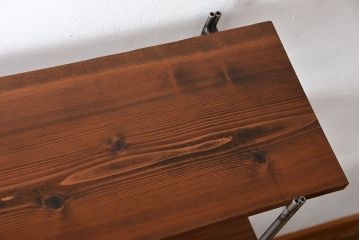 ラフジュオリジナル アイアンの薄型飾り棚【中】(陳列棚、アイアンラック)