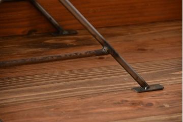 ラフジュオリジナル アイアンの薄型飾り棚【中】(陳列棚、アイアンラック)