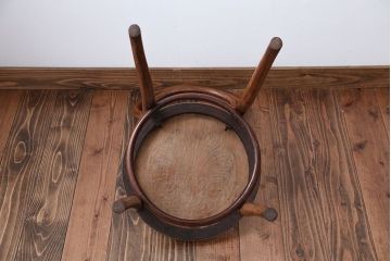 アンティーク家具　イギリスアンティーク　おしゃれなダブルループベントウッドチェア(トーネット・バルーンバック)(2)