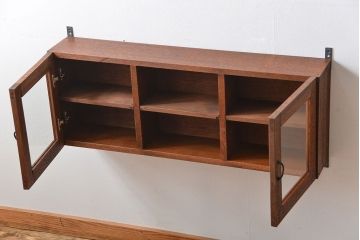 アンティーク家具　アンティーク　古い木製のお洒落な壁掛けキャビネット