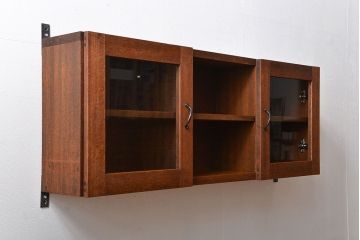 アンティーク家具　アンティーク　古い木製のお洒落な壁掛けキャビネット