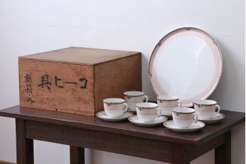 アンティーク雑貨　アンティーク　オールドノリタケ・カップ&ソーサー6客とプレート1枚セット