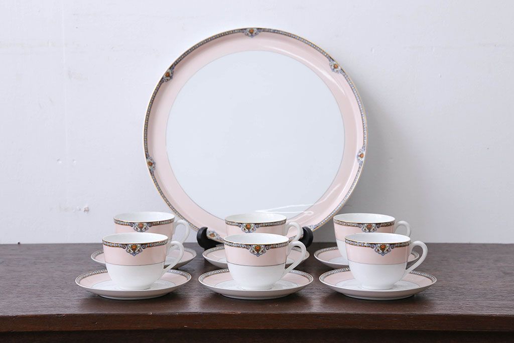 アンティーク雑貨　アンティーク　オールドノリタケ・カップ&ソーサー6客とプレート1枚セット