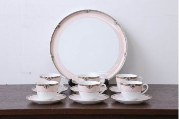 アンティーク雑貨　アンティーク　オールドノリタケ・カップ&ソーサー6客とプレート1枚セット