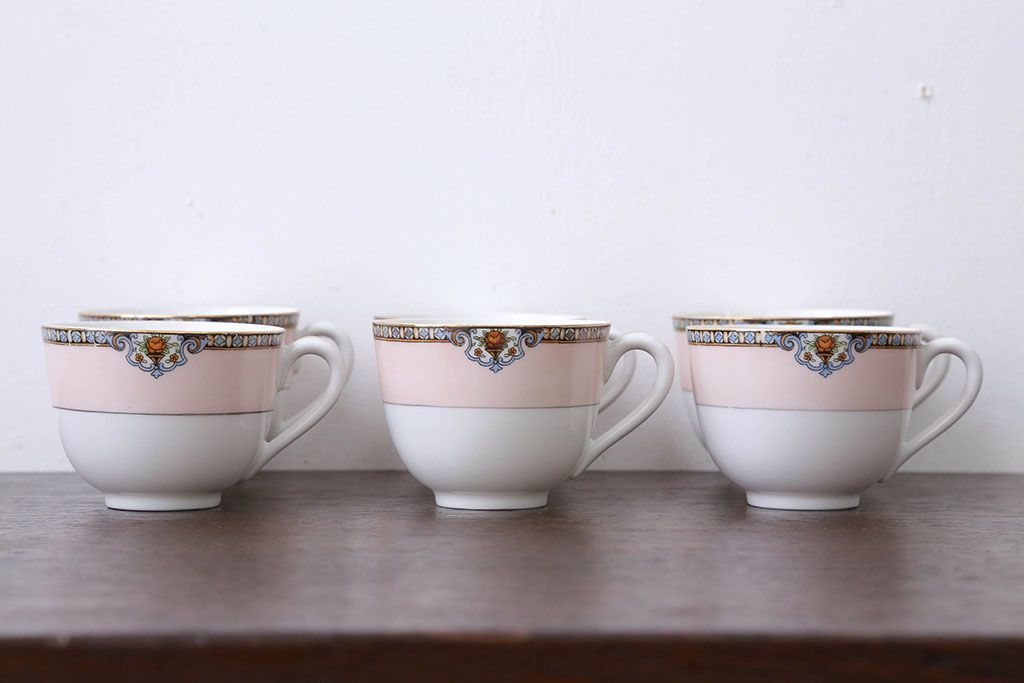 アンティーク雑貨　アンティーク　オールドノリタケ・カップ&ソーサー6客とプレート1枚セット